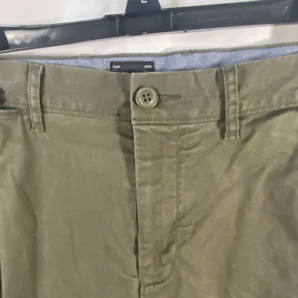 J. Crew 770 Straight Fit Stretch Chino Pants Men's 35x31 Green Casual Preppy